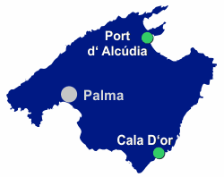 AquaFun Bootsschule Anfahrt Karte Mallorca